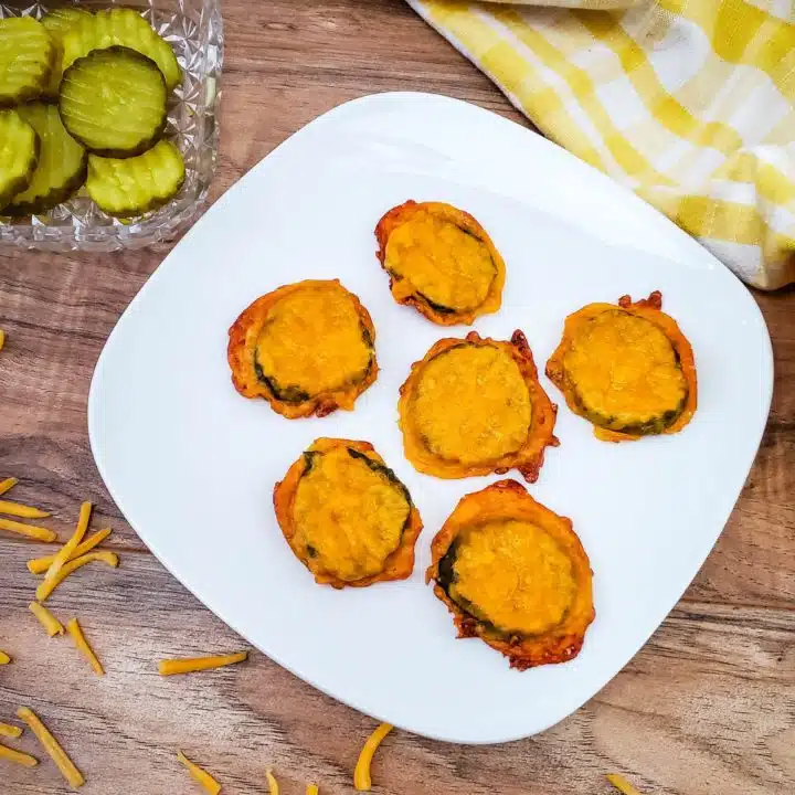 Keto Cheese Pickle Crisps ~ TWO Ingredients Only