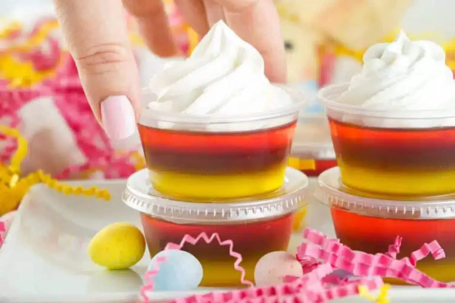 Layered Easter Jello Shots Recipe Made With Vodka