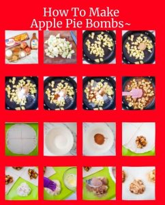 Caramel apple pie bombs