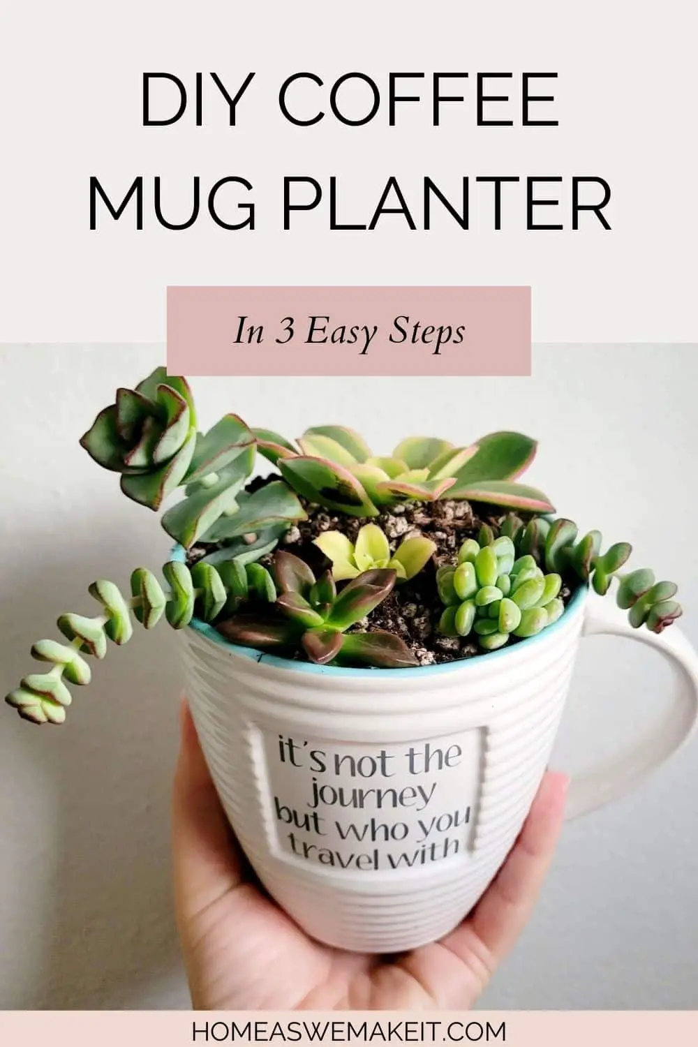 DIY coffee mug planter
