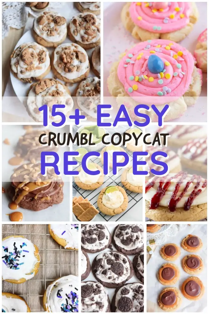 Copycat crumbl cookie recipes homemade Pinterest pin