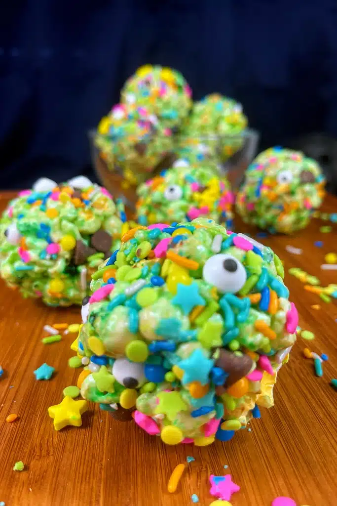 In process Party Monster Marshmallow Popcorn Balls