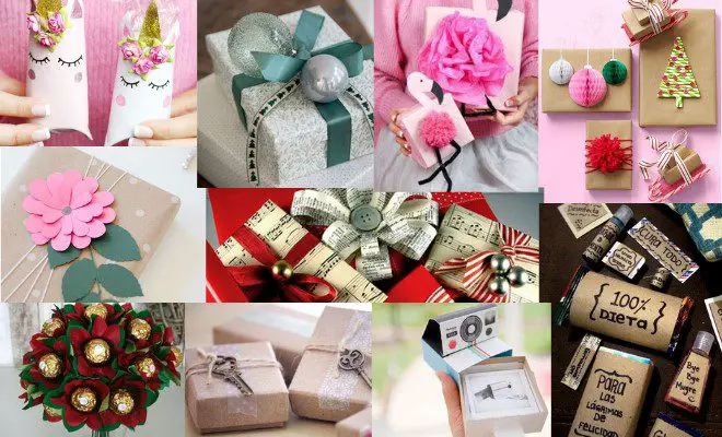 71 creative, original and quick ideas to wrap Christmas gifts