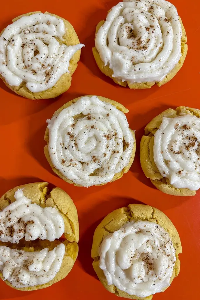 Pumpkin cake pie crumbl maple sugar cookies copycat recipe ingredients with buttercream frosting