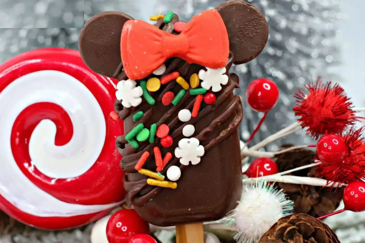 Christmas Mickey And Minnie Chocolate Cakesicle Sticks!