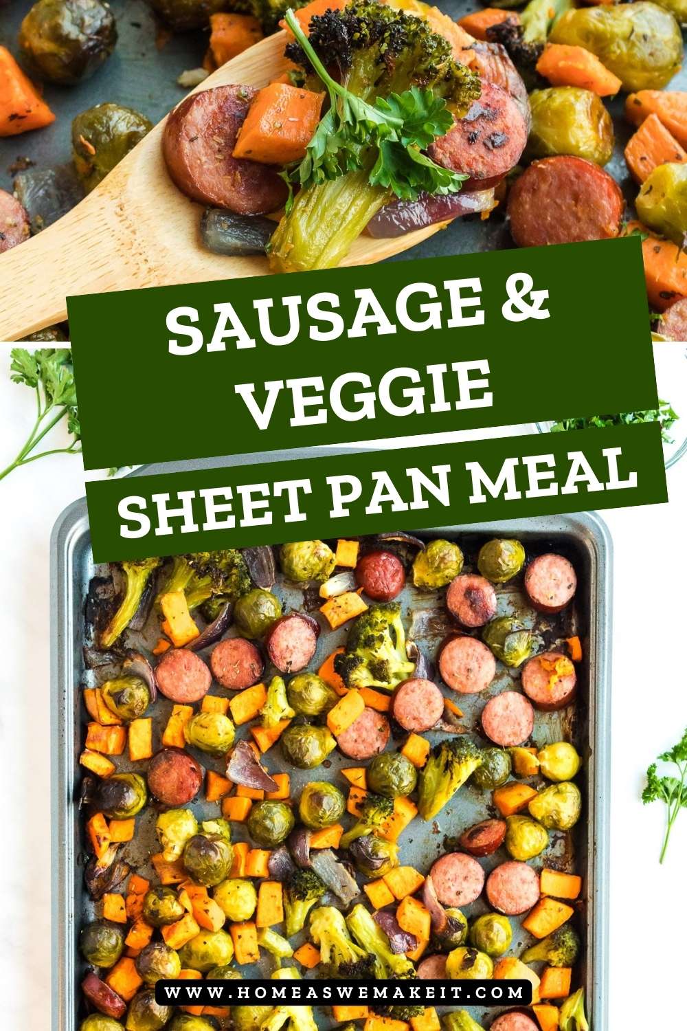 Easy Sheet Pan Roasted Sausage and Veggies - Celebrate and Have Fun
