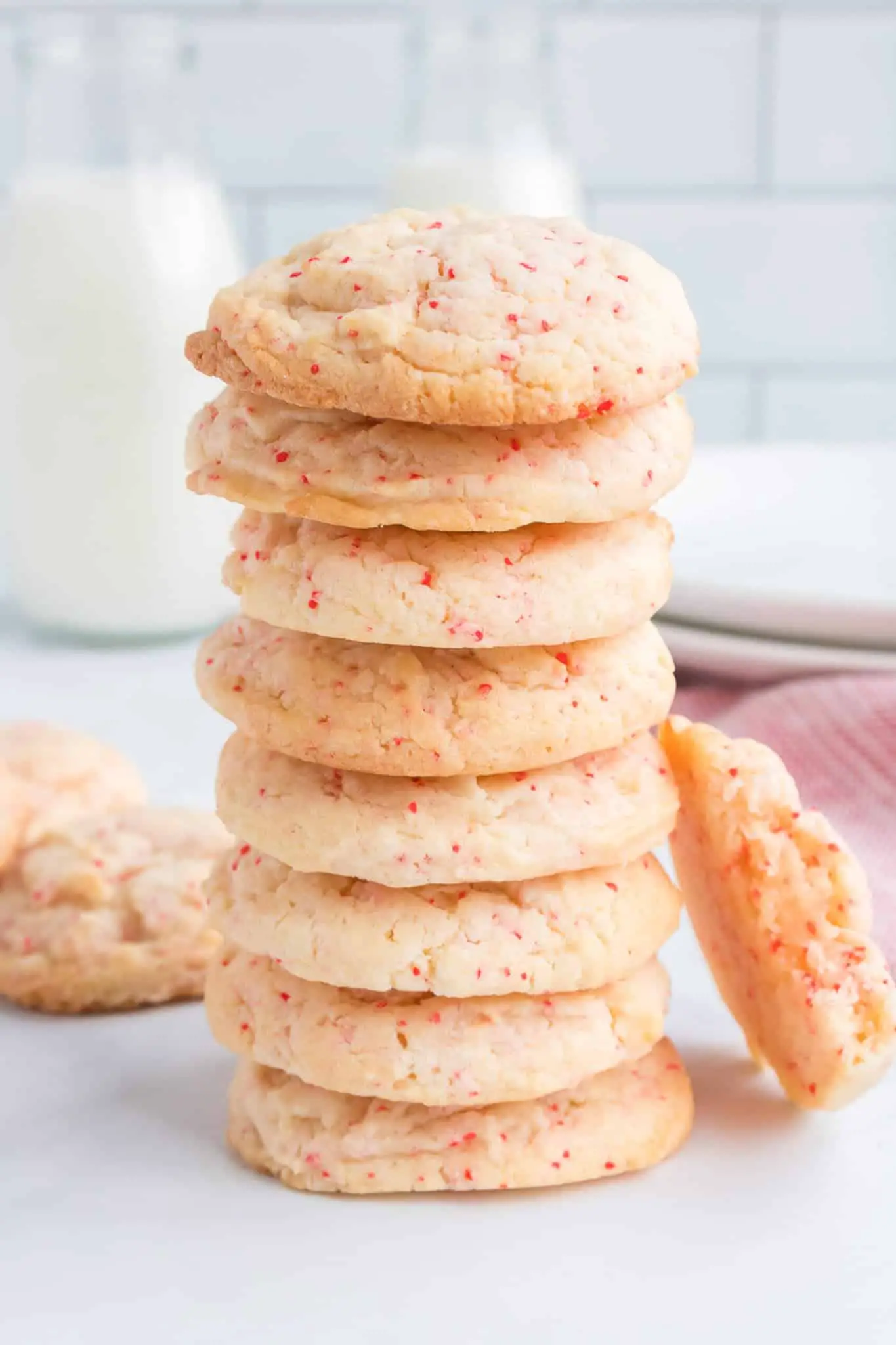 Easy Cherry Chip Cake Mix Cookies (Only 4 Ingredients!)