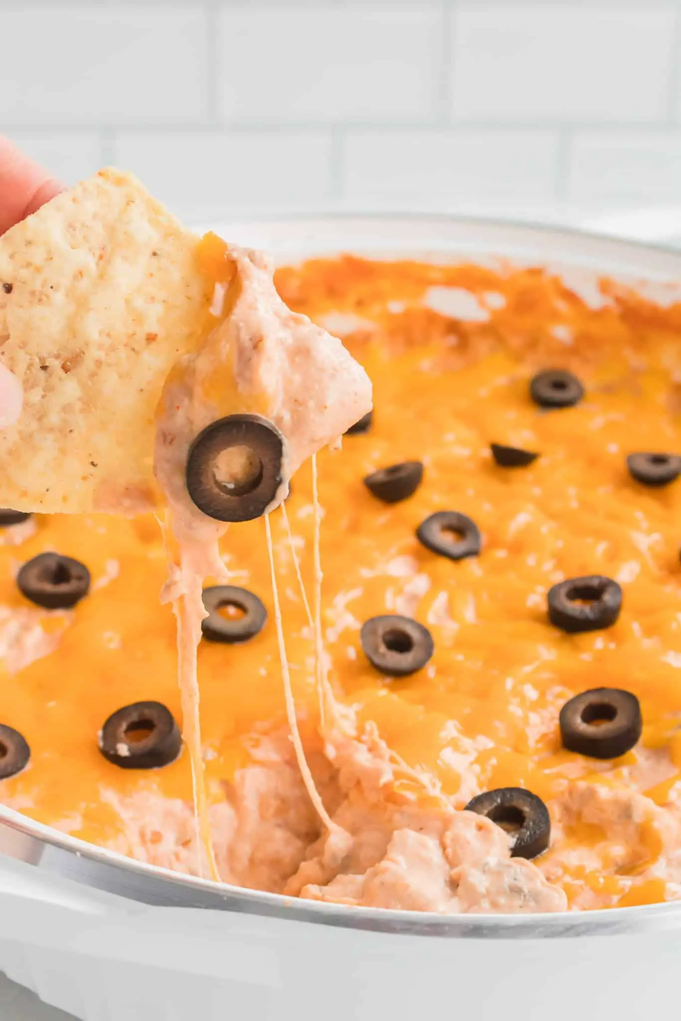 Cheesy Ground Beef Baked Taco Dip (Served Hot!)