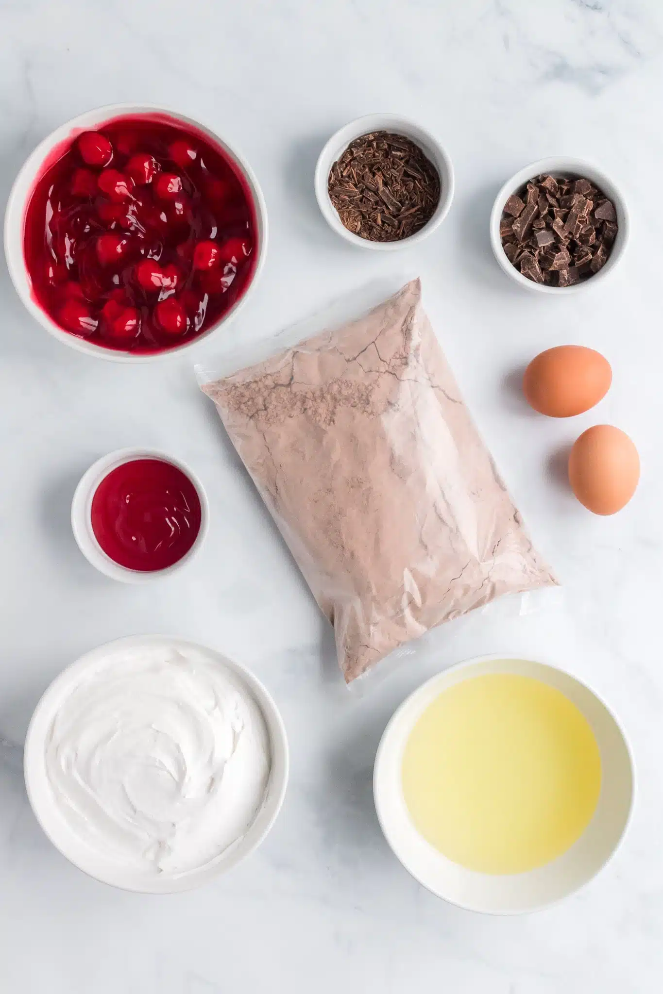 Black forest brownies with cherry pie filling