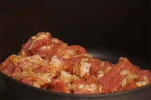 Marinate pork
