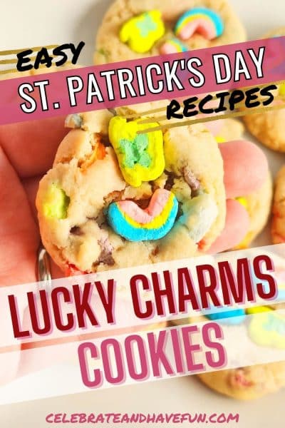 hand holding a lucky charms cookie