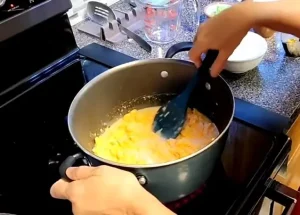 double boiler or a non-stick stock pot