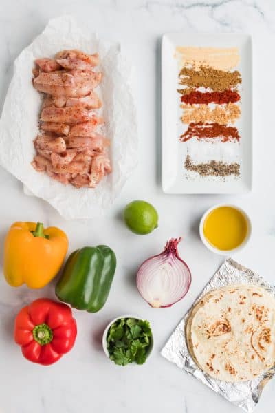 sheet pan chicken fajitas ingredients