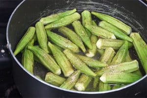 Cook okra