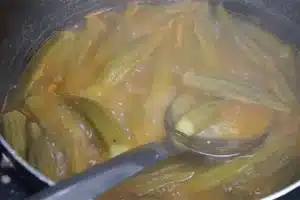 Cook until the okra becomes soft