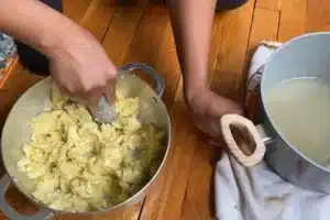 Pounding the breadfruit