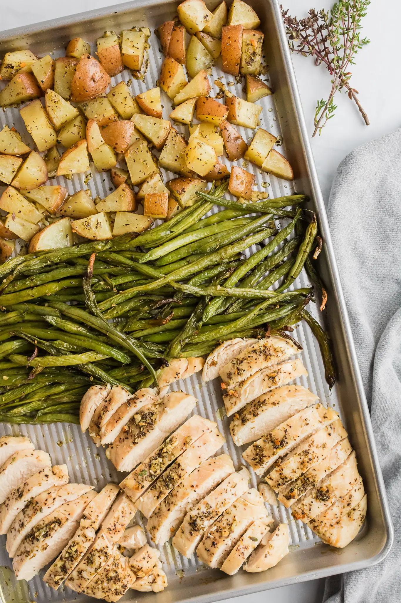 Sheet Pan Chicken and Potatoes With Garlic and Herbs