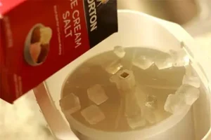 Add ice and salt
