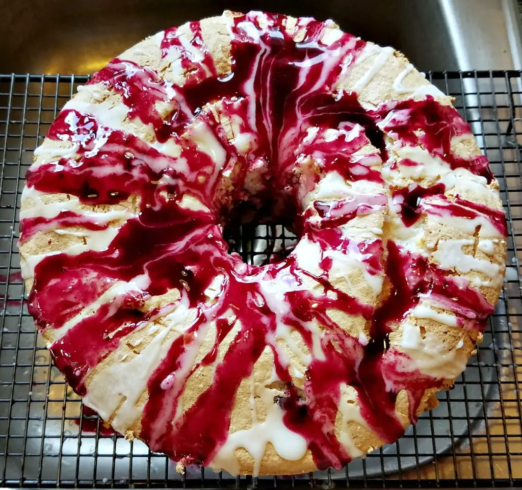 Blueberry Angel Food Cake