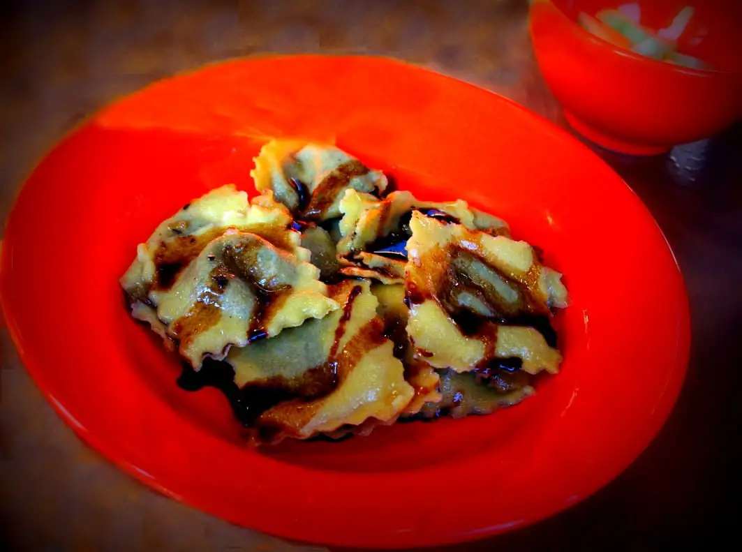 Eggplant Ravioli with a Fig Balsamic Reduction – Recipe