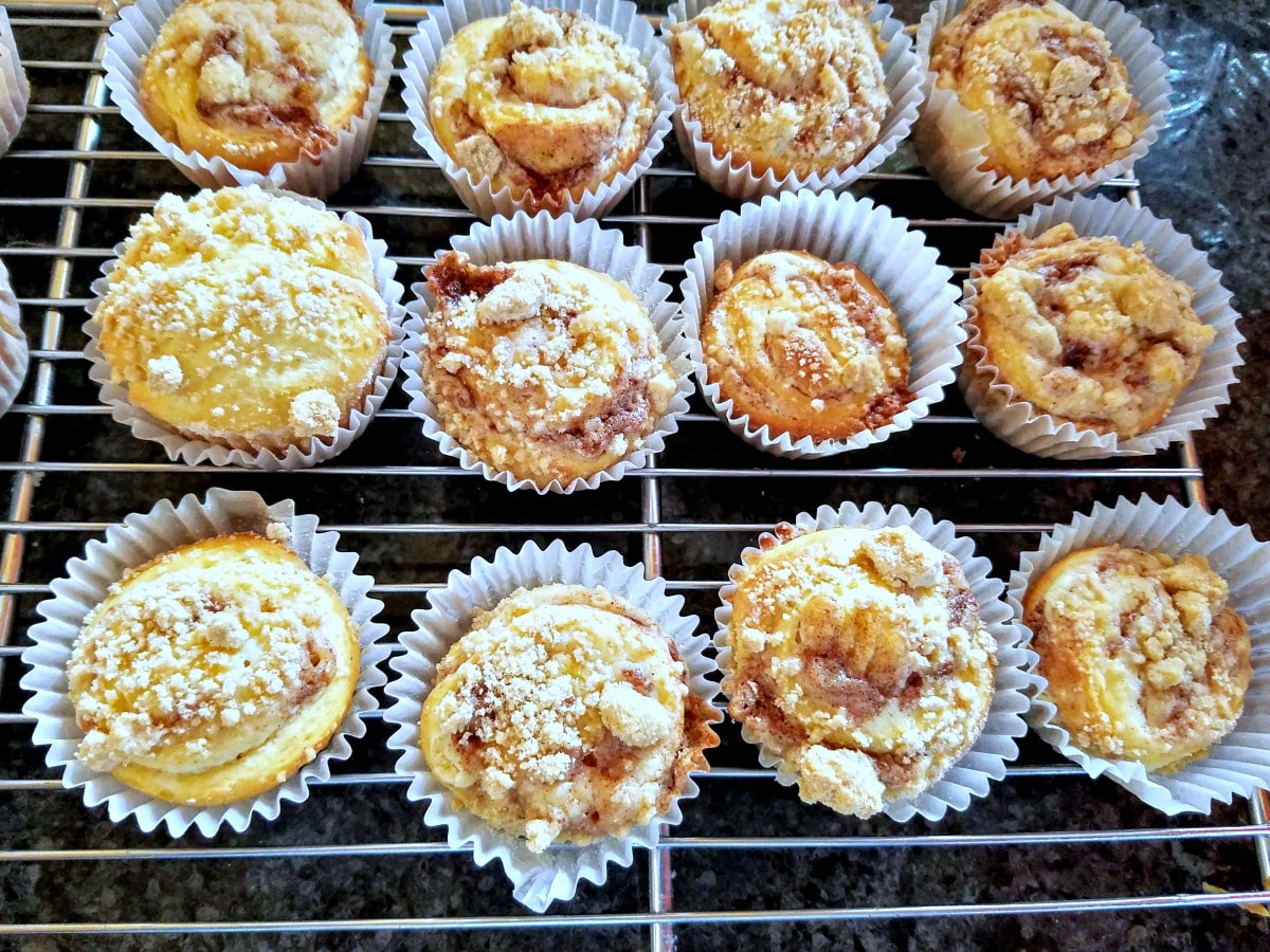 mini cheese and cinnamon babkas
