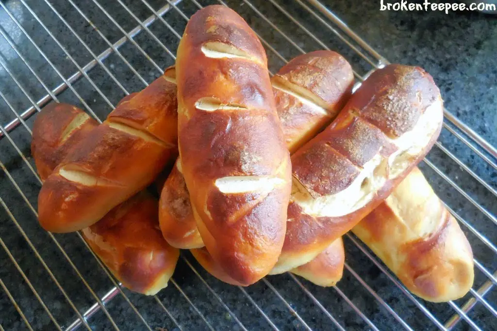 Pretzel Hot Dog Buns – Recipe