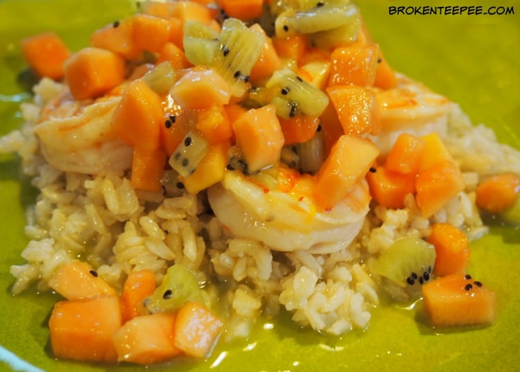 Citrus Shrimp en Papillote with Tropical Fruit Salsa