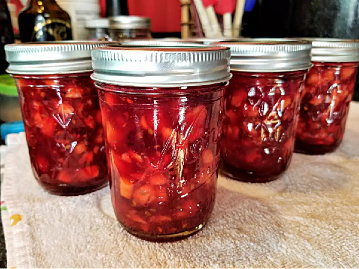 Low Sugar Jam Recipe: Peach Blackberry Jam