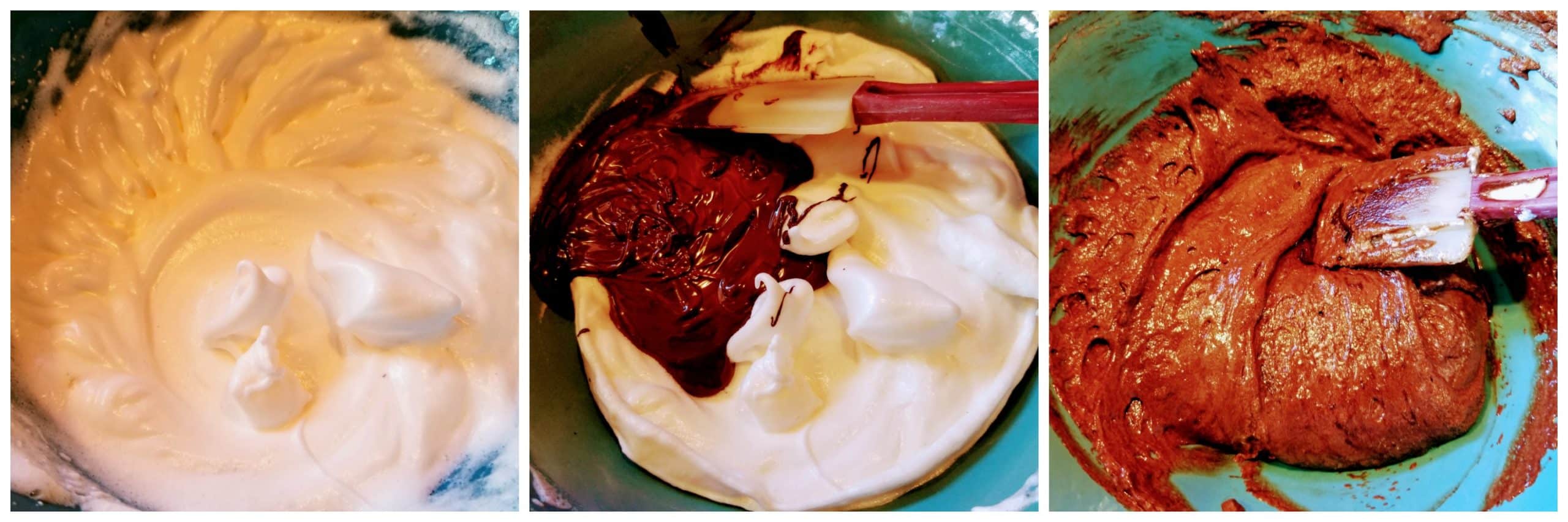 making chocolate mousse