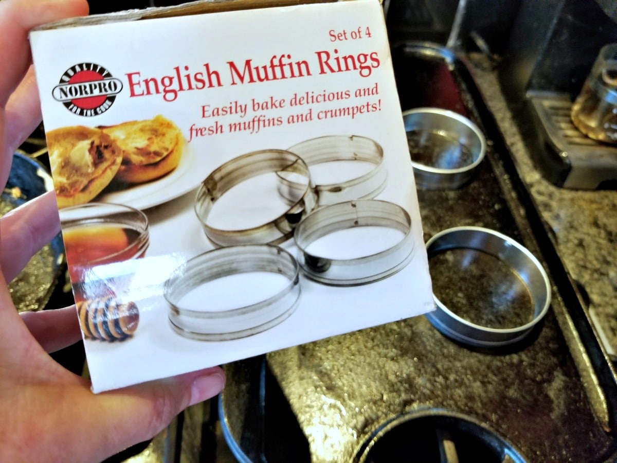 English muffin rings for homemade crumpet recipe
