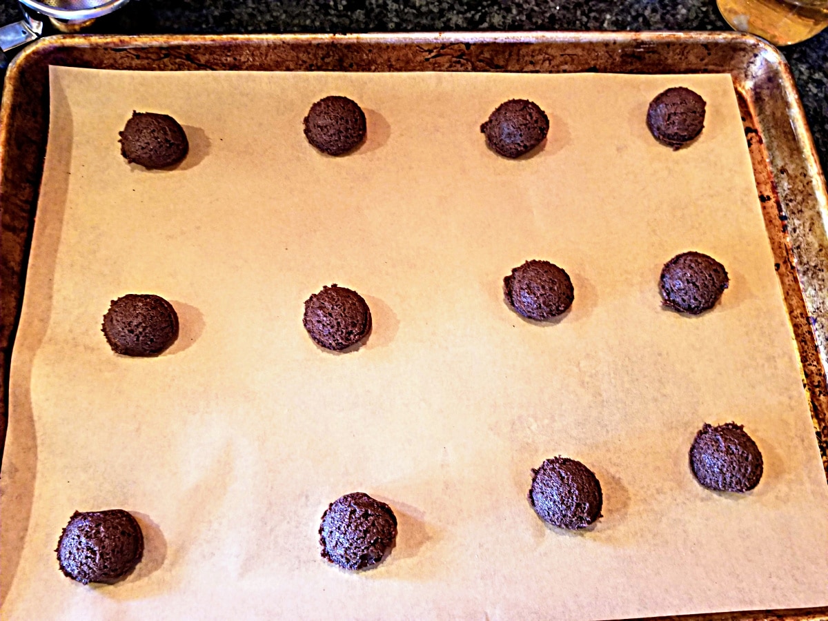 place dough balls on sheet
