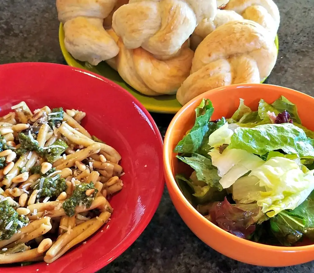 Pasta with Roasted Eggplant and Zucchini