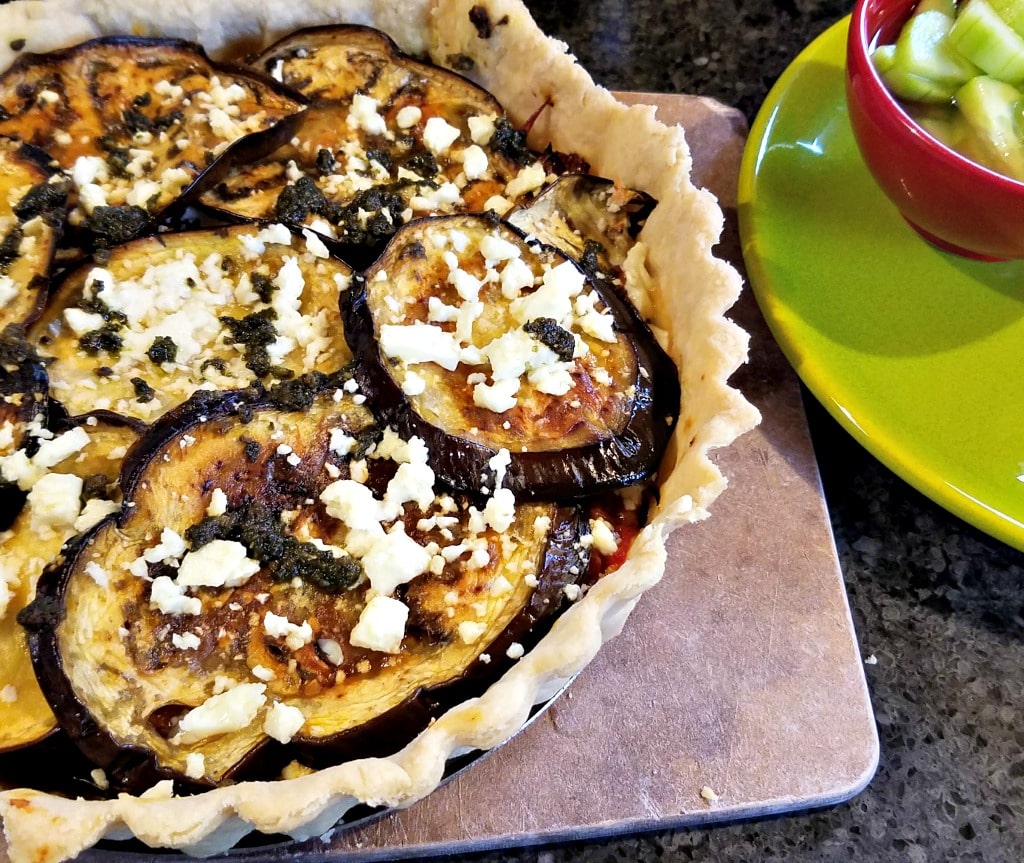 Eggplant, Tomato and Feta Tart