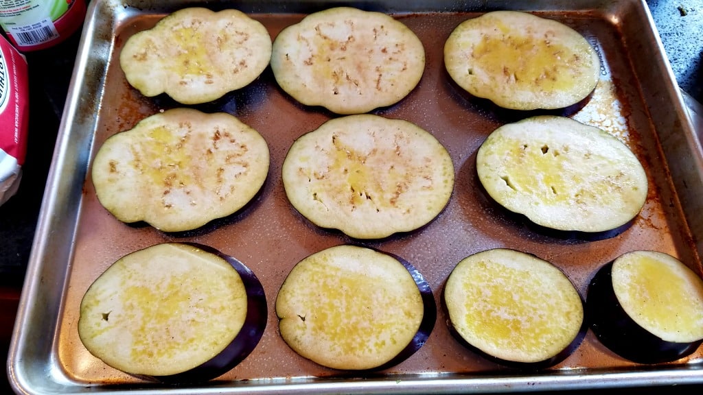 Eggplant, Tomato and Feta Tart, sliced eggplant