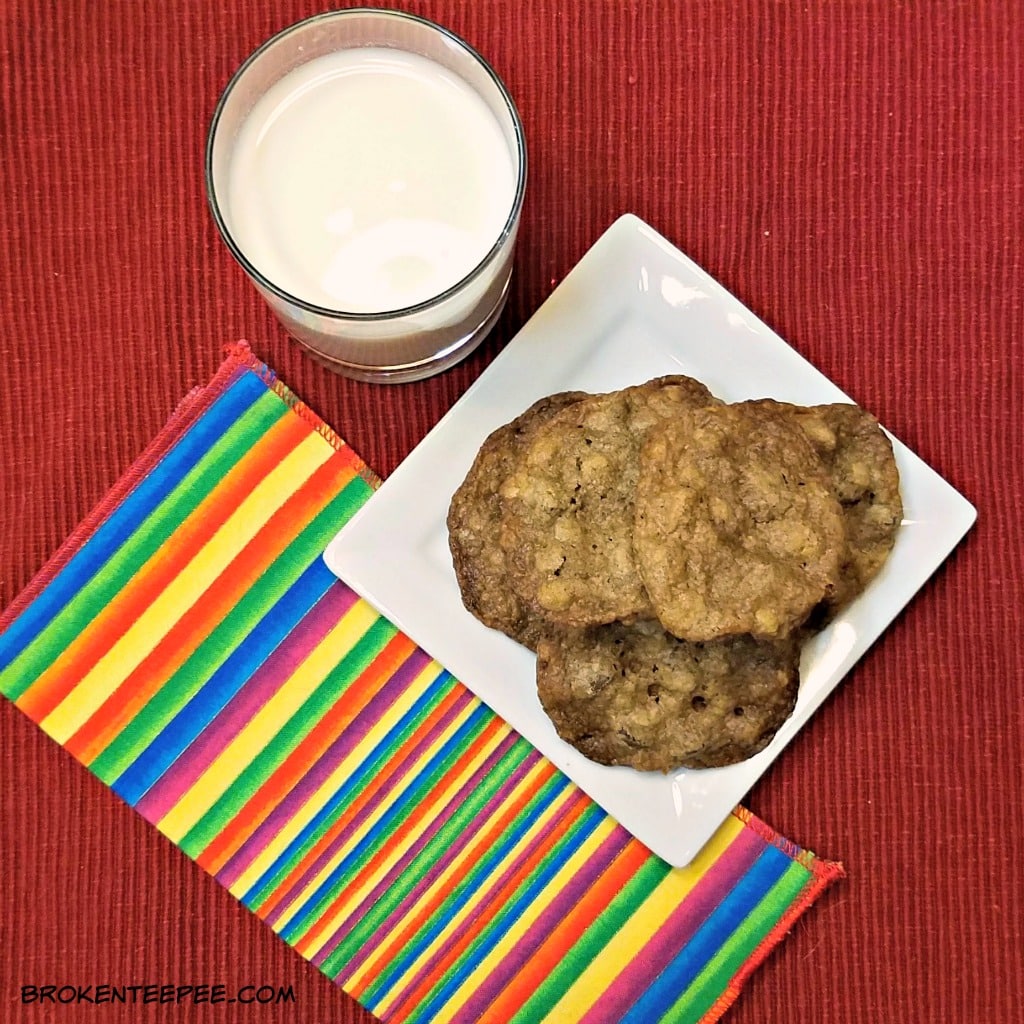 gluten free chocolate chip cookies, baking with banana flour, banana flour, gluten free baking, AD