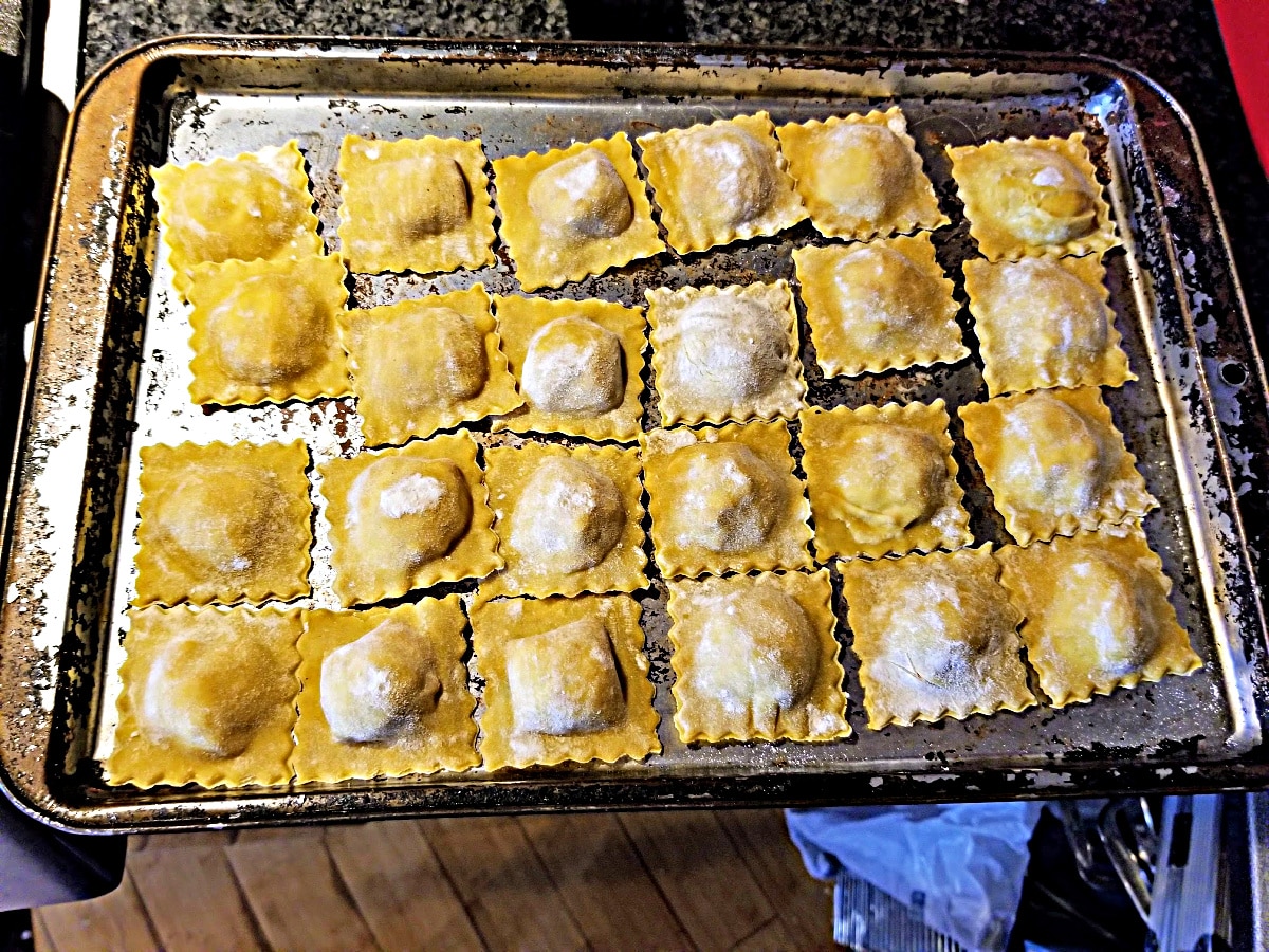 let ravioli dry