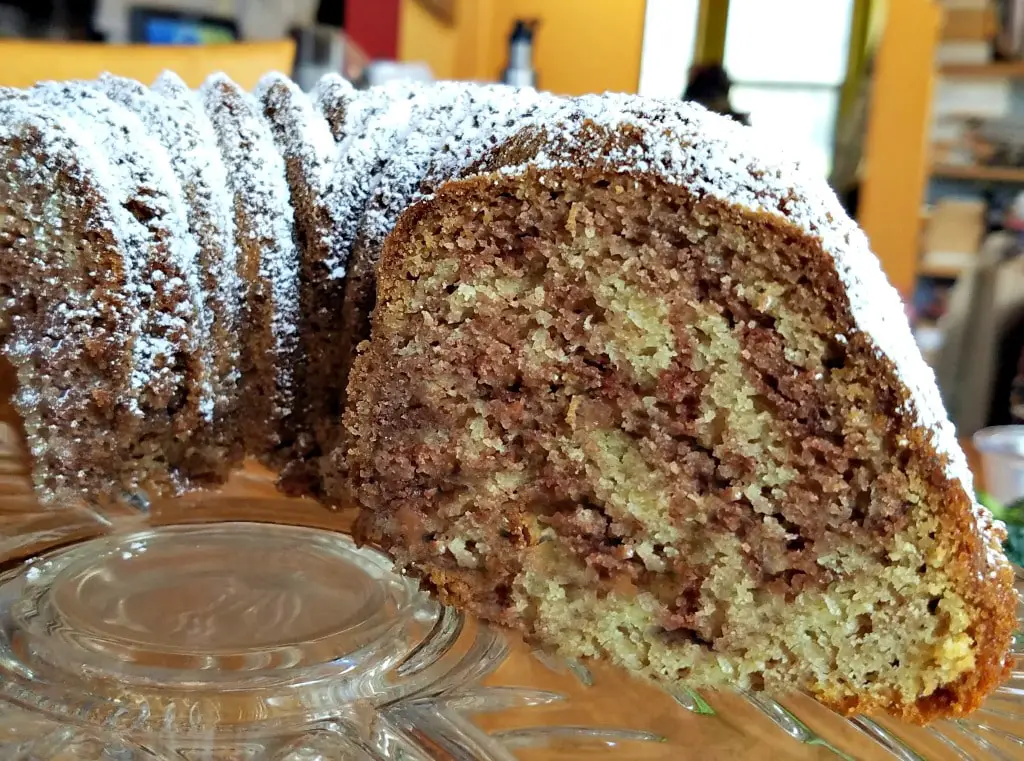 Marble Bundt Cake with Cocoa Hazelnut Spread