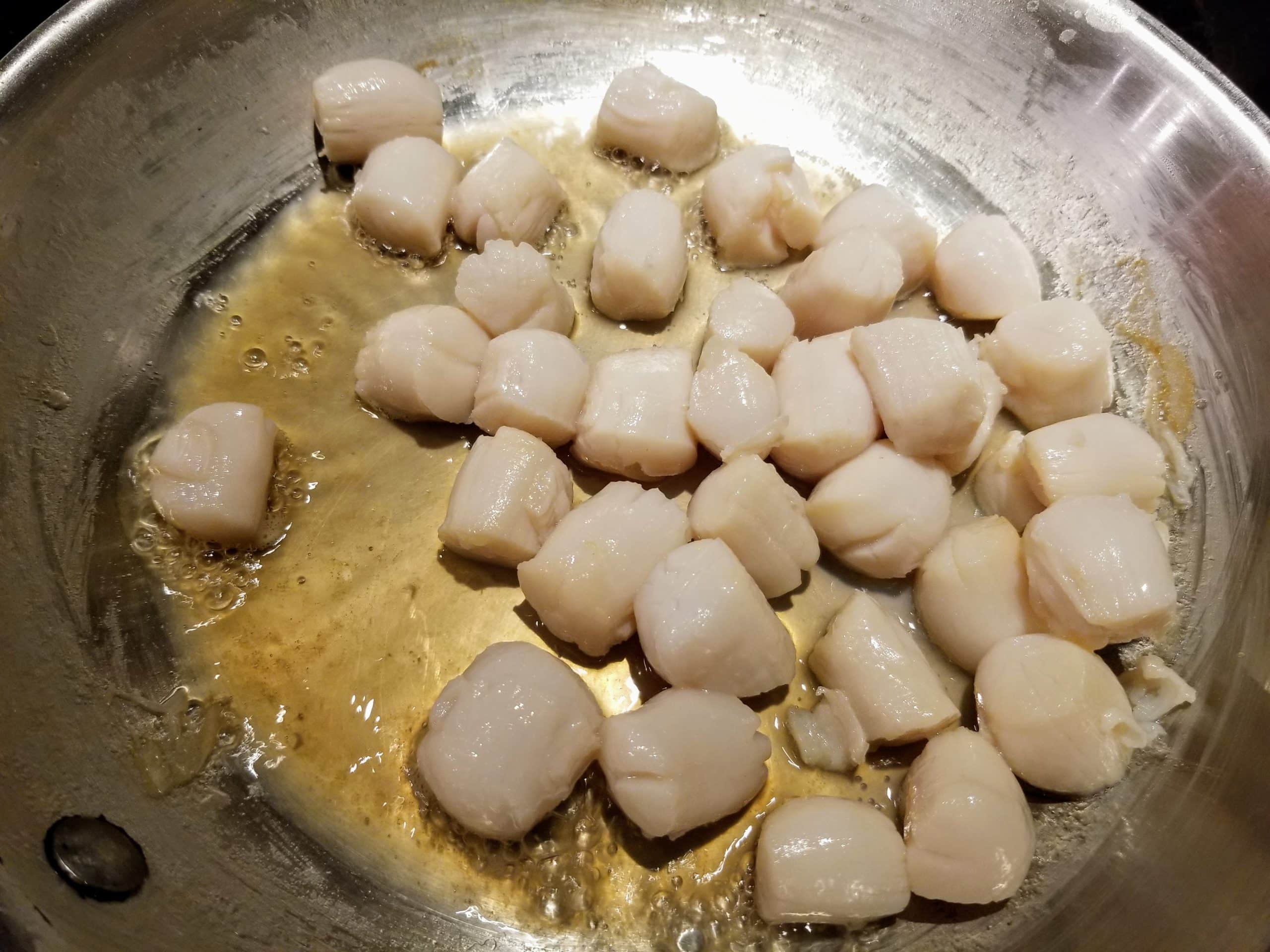 saute scallops