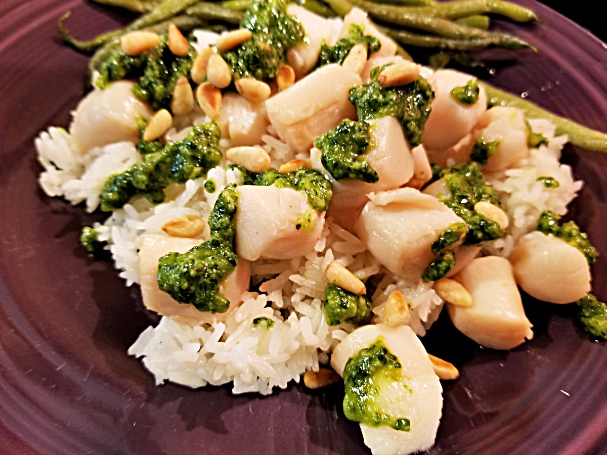 Pesto Scallops