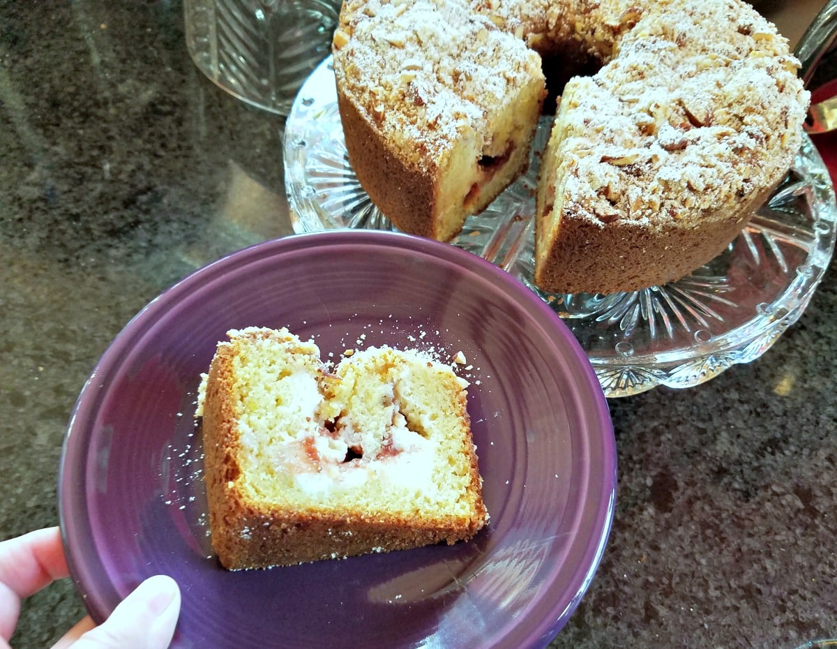 Cheesecake Filled Pound Cake with Strawberry Jam – Recipe