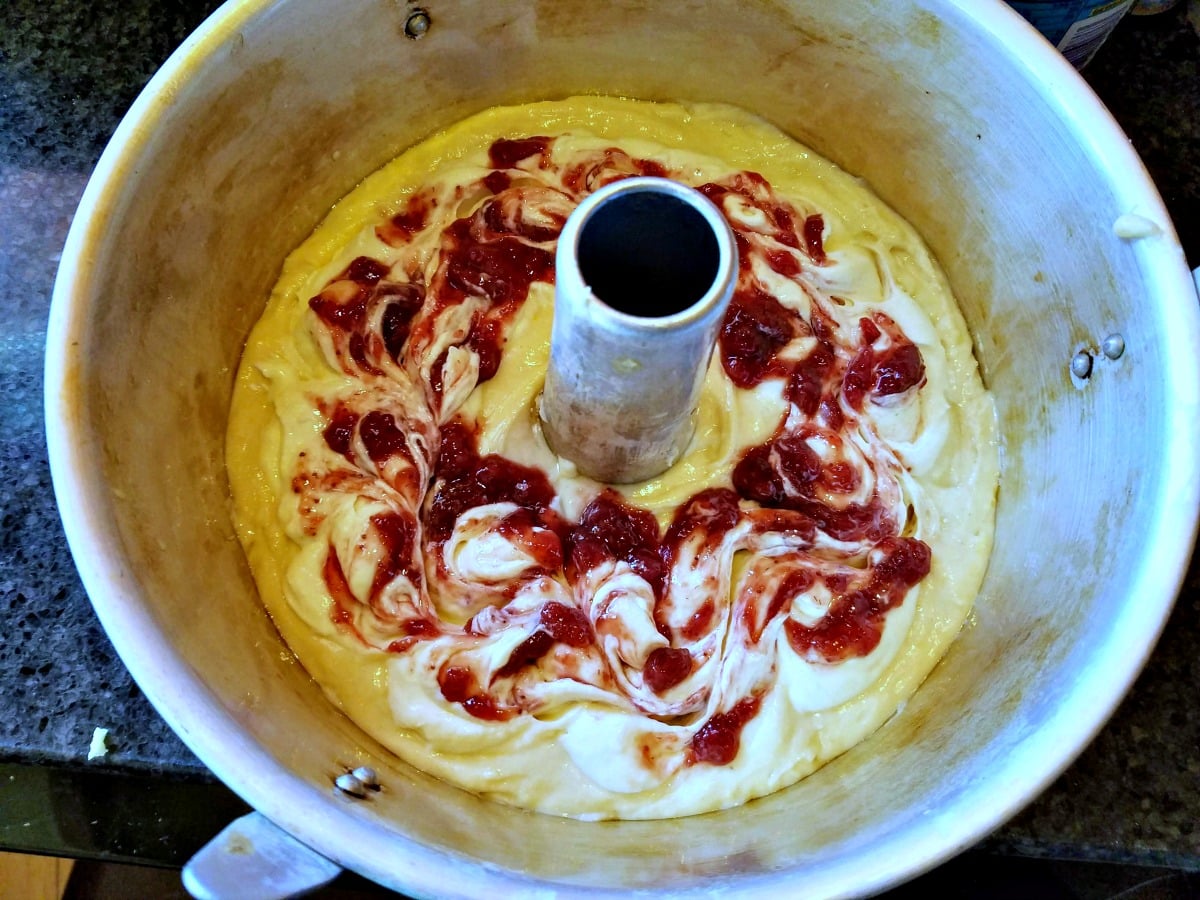 coffee cake, filled pound cake, pound cake, cheesecake filled pound cake