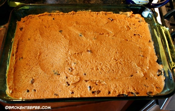 add batter to pan