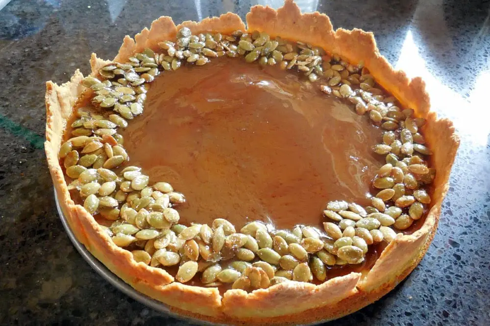 Bourbon Caramel Pumpkin Tart