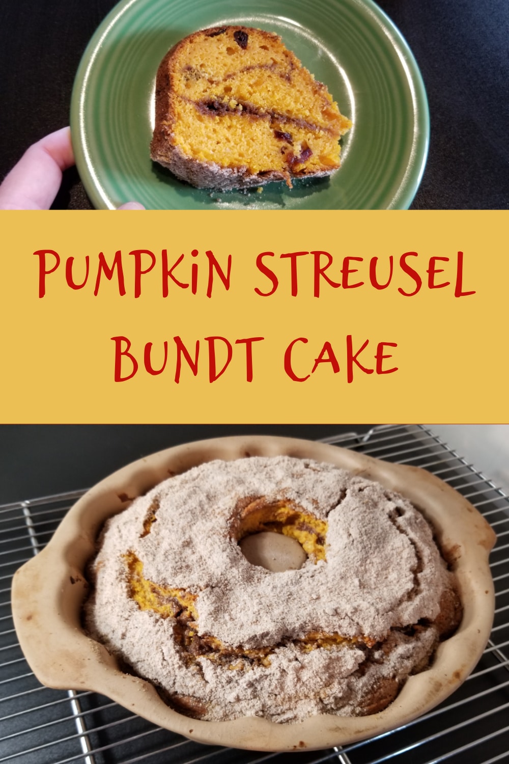 pumpkin streusel bundt cake