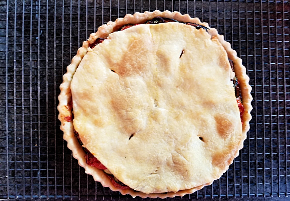 baked ratatouille tart