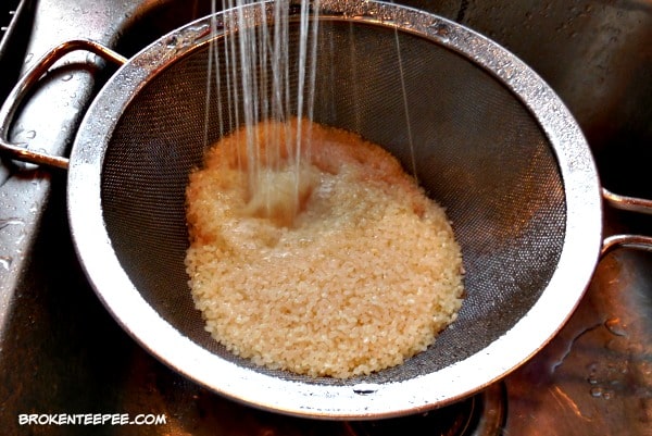 rinse rice