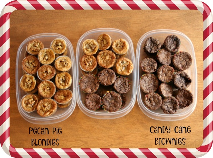 Rubbermaid TakeAlongs, Walmart, Share the Holiday, Giving the Gift of Thanks, Candy Cane Brownies, Pecan Pie Blondies, #ShareTheHoliday, #CollectiveBias, #AD