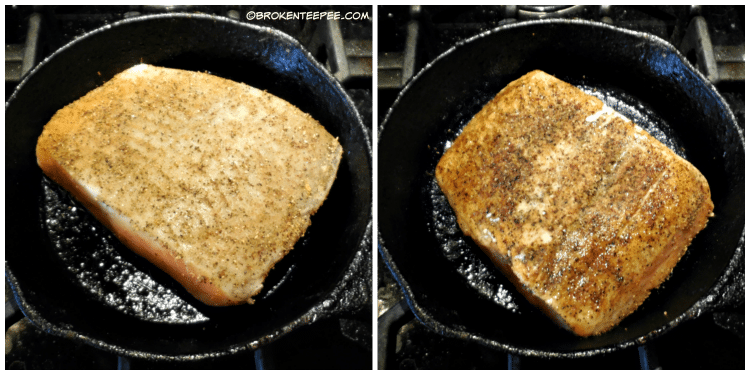 cook salmon in cast iron pan