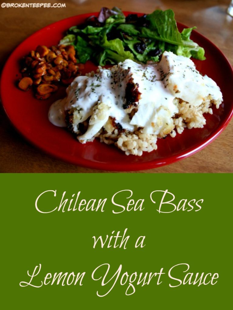 Chilean Sea Bass with a Lemon Yogurt Sauce