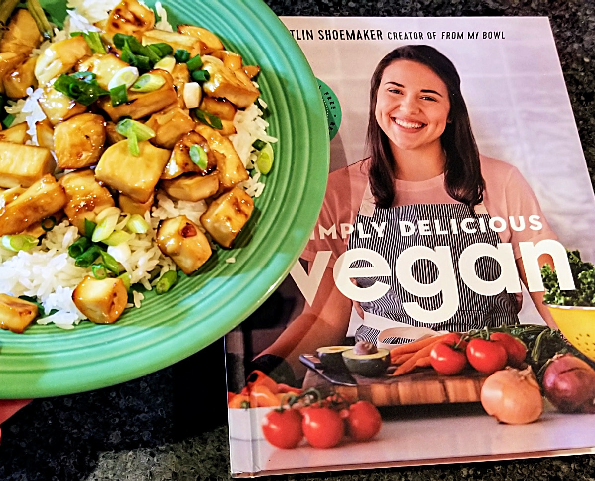simply delicious vegan cookbook with tofu dish